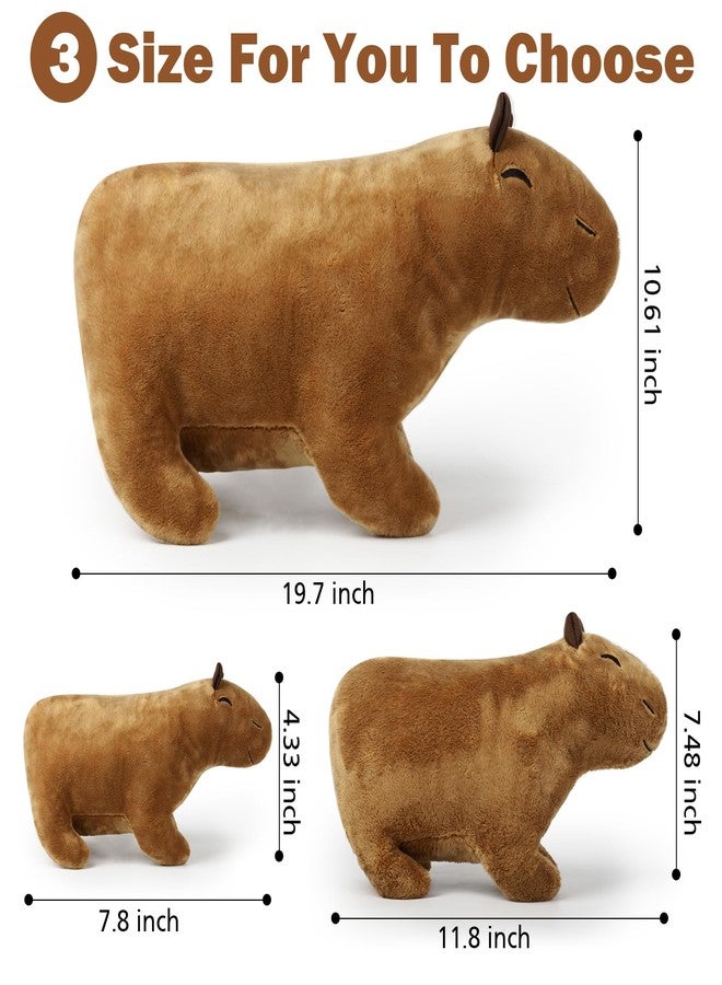 EVOLVEOVER Capybara Plush Toy, Stuffed Capybara Gifts (7.8 inches) - Image 2